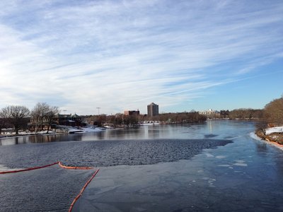 Looking Upriver, Newell Boathouse.jpg and 